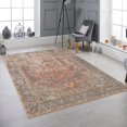 thumbnail image 5 of LaDole Rugs 8x10 Living Room Large Premium Cotton Washable Area Rug | Traditional Home Decor Boho Carpet For Living Room, Bedroom, Dining Floor |Terra Red Blue, 5 of 5