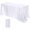 thumbnail image 1 of Birdeem Tablecloths Can Be Cut Solid Color Glossy Satin Cloth Tablecloth for High-End Hotel Banquet Wedding, 1 of 12