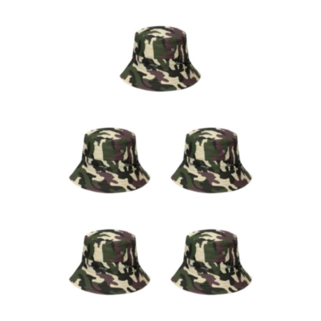 Thinsony Polyester Breathable Fisherman Cap For Sun Protection And Comfort Sunscreen Fisherman Cap Hat Summer disruptive pattern4 58cm 5Set