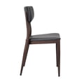 thumbnail image 2 of Sammy PU Faux Leather Dining Chair in Grey with Metal Black Frame, Side Dining Chair, Armless Chair Set 2, 2 of 4