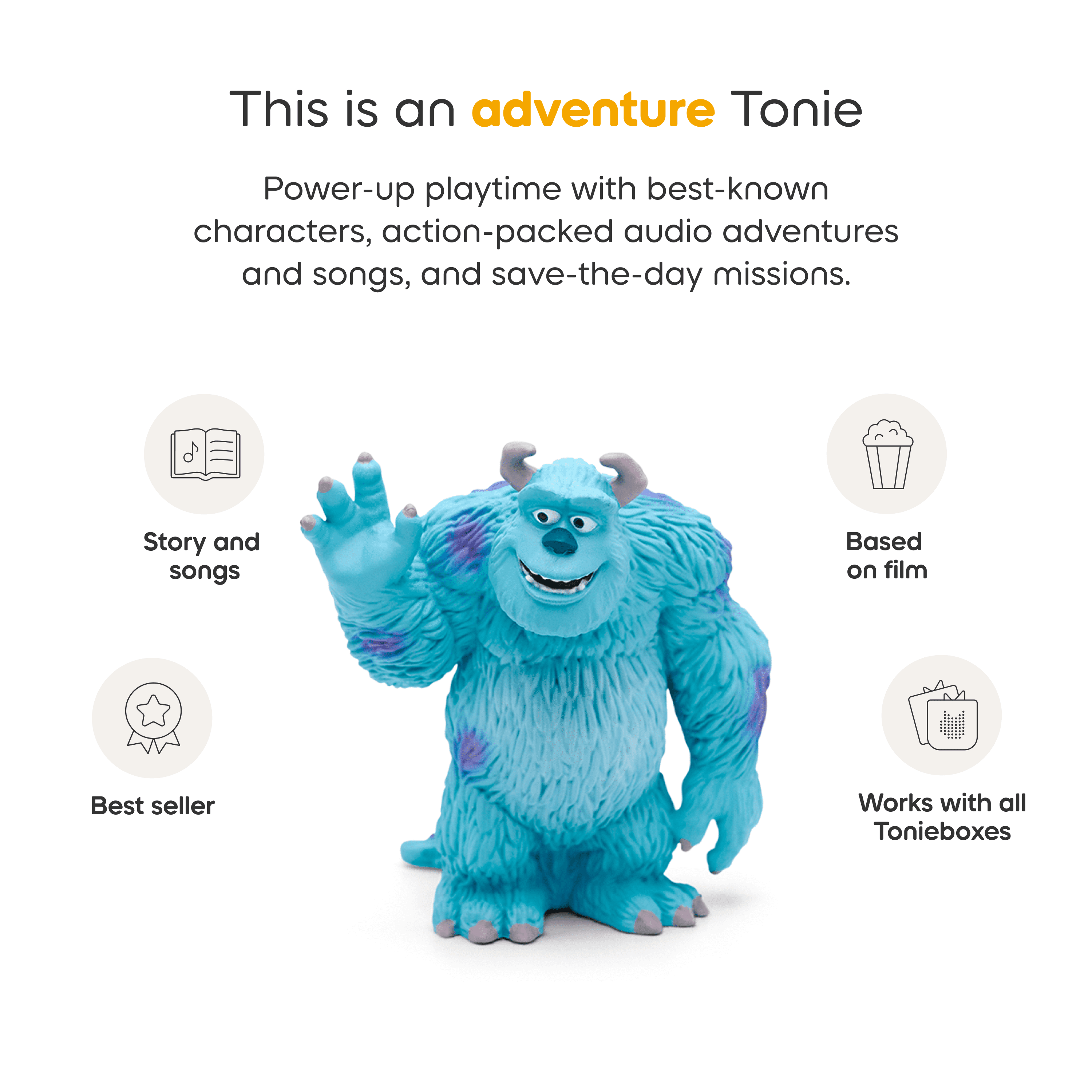 tonies Disney Pixar Monsters Inc Figurine de jeu audio (En Anglais)