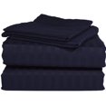 thumbnail image 4 of 400 Thread Count 4 Piece Quality Sheet Set 24 Inch Deep Pocket 100% Egyptian Cotton Stripe Pattern, 4 of 4