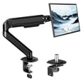 thumbnail image 1 of monTEK Support de Bras pour Moniteur Simple pour Écrans de 17 à 32 Pouces, Support de Moniteur de Bureau en Acier Robuste avec Ressort Mécanique, Mouvement Complet Réglable Moniteur, 1 of 9