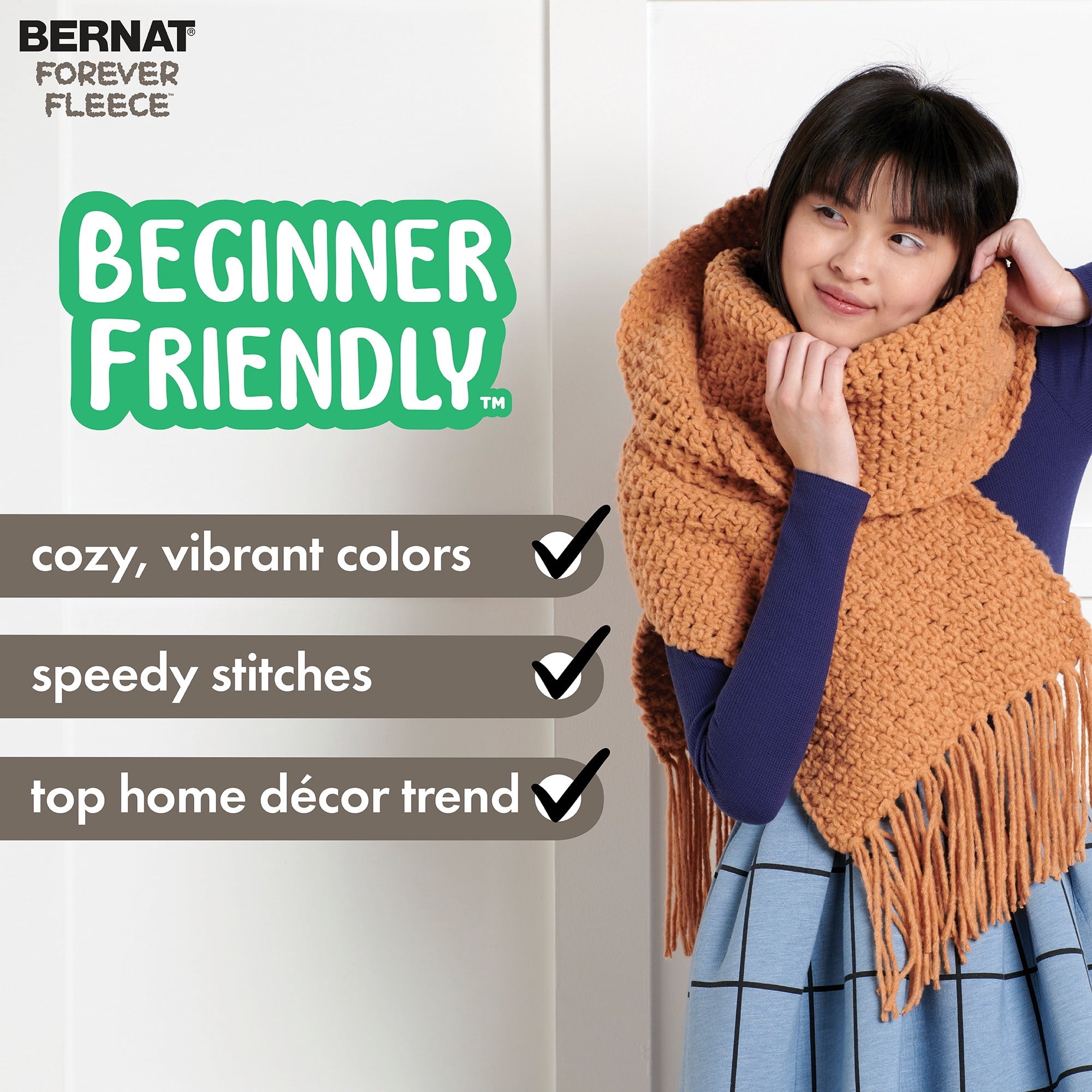 Bernat® Fil Forever Fleece™, Polyester #6 Super Volumineux, 9,9 Oz/280 G