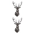 thumbnail image 4 of Decodeary Self Adhesive 3D Deer Head Mirror Wall Sticker For Easy Application black L 2Set, 4 of 6