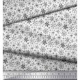 thumbnail image 3 of Soimoi Rayon Fabric Snowflake Artistic Decor Fabric Printed Yard 42 Inch Wide, 3 of 3