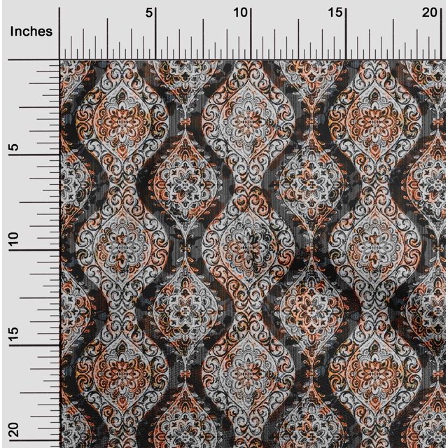 oneOone Cotton Jersey Orange Fabric Block Craft Projects Decor Fabric Printed By The Yard 58 Inch Wide