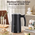 thumbnail image 4 of Riwcyla Electric Milk Frother Stainless Steel 4 in 1 Hot/Cold Foam Maker Silent Operation 400W Non,Stick Interior 11.84oz/350ml Automatic Milk Frother and Steamer for Coffee Hot Milk, 4 of 6