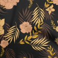 thumbnail image 1 of oneOone Polyester Lycra Brown Fabric Florals Dress Material Fabric Print Fabric By The Yard 56 Inch Wide, 1 of 4