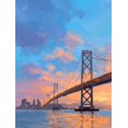 thumbnail image 1 of Qisvanset Sunset Lake Landscape Canvas Print 12x16 Inch Resort Interior Decor, 1 of 8