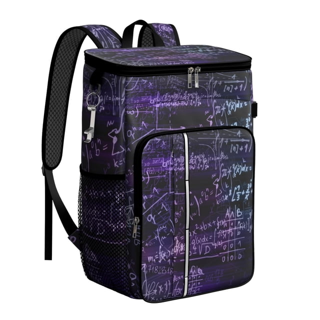 Science Rules Insulated Backpack Cooler, Leakproof Design with Biology and Laboratory Experiment Pattern for Academic Enthusiasts