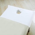 thumbnail image 4 of GROWTH TANK Cotton Massage Table Sheets Top Bed Sheet Couch Cover with Face Hole ,White, 4 of 8