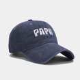 thumbnail image 5 of WEIYLL Baseball Cap Women Men Papa Letter Embroidered Sports Block Navy Headwear Hat One Size, 5 of 5