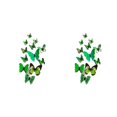 thumbnail image 1 of serony 12Pcs 3D DIY Wall Stickers PVC Kid Room Decal Home Decoration Decor green 2Set, 1 of 6