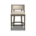 thumbnail image 4 of Jennifer Taylor Home Paris 26.5" Farmhouse Counter Height Bar Stool Light Beige, 4 of 15