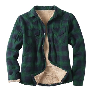 2025 Men's Casual Jackets Mens Autumn and Winter Coats for Winter Men Casual Sanding Plaid Men Jacket Fall Pocket Lambswool Buckle Composite Big N Tall Jackets for Men Coat