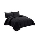 thumbnail image 1 of chezmoi collection 2-Piece Down Alternative comforter Set (Twin, Black), 1 of 4