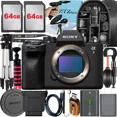 thumbnail image 1 of Sony a7 IV Mirrorless Camera + Tripod + 2 Pack 64GB Memory Card + Backpack + ZeeTech Accessory Bundle, 1 of 5