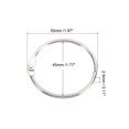 thumbnail image 2 of Unique Bargains 2' OD 1.8' ID Loose Leaf Rings Binder Ring Steel for Book DIY Scrapbook Notebook, Silver 24 Pack, 2 of 5