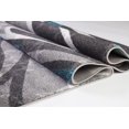 thumbnail image 5 of Spirals Abstract Pattern Area Rug Carpet in Black Grey Blue, 3x10 (2'7" x 9'10", 80cm x 300cm), 5 of 5