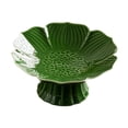 thumbnail image 3 of Elodie Porcelain Footed Bowl Countertop Fruit Tray for Kitchen Farmhouse Dining Table dark green, 3 of 8