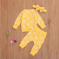 thumbnail image 4 of Faithtur Baby Clothes Set Floral Printed Sweatshirts Tops+Pants+Bow Headband, 4 of 9