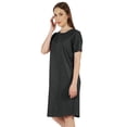 thumbnail image 4 of Inkmeso Robe T-Shirt d'Été Décontractée Unie pour Femmes, Coupe Ample, Tunique à Manches Courtes, Robe de Nuit, 4 of 7