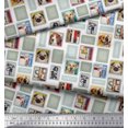 thumbnail image 3 of Soimoi Tissu Poly Georgette, Femmes & Chiens Patchwork Imprimé Tissu 1 Yard 52 Pouces de Large, 3 of 3