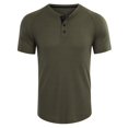 thumbnail image 2 of Mens Shirts Short Sleeve Mens Plus Size Shirts Solid Color Short Sleeve T-Shirts Button-Up Shirts, 2 of 8