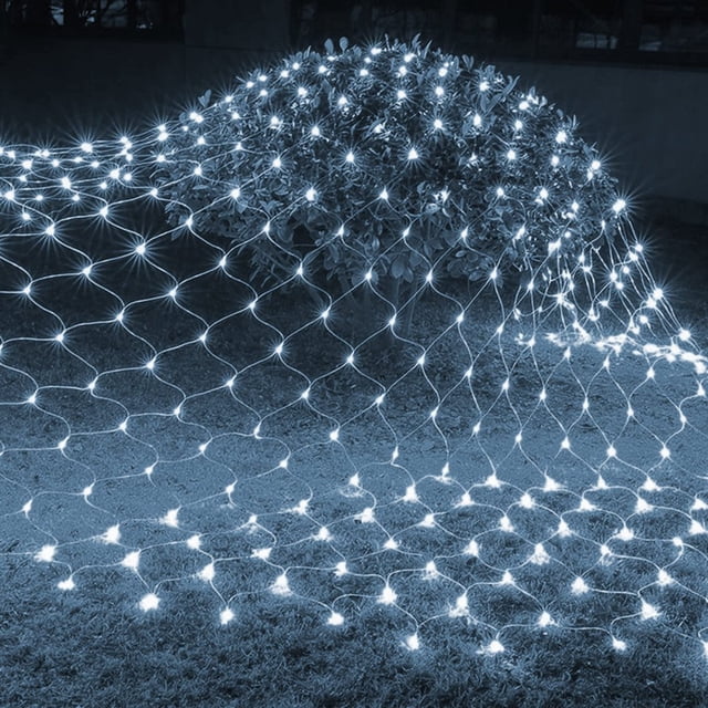 Estbridge Halloween/Christmas Net Lights Outdoor 6.6FT x 6.6FT 144 LED Fairy String Light with 8 Lighting Modes Connectable Light for Garden Tree Bushes Holiday Wedding Party Decoratio
