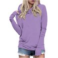 thumbnail image 1 of Timegard Womens Hoodies Plus Size Long Sleeve Thumb Hole Pullover Fall Casual Solid Color Comfy Tops, 1 of 5