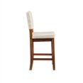 thumbnail image 3 of Linon Milano 24.8" Wood Counter Stool in Cream, 3 of 15
