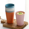 thumbnail image 5 of Namzi Unbreakable Wheat Straw Cups, Set of 4 Reusable Plastic Cups, Water Drinking Glasses for Kitchen, Camping, Party，Black, 5 of 5