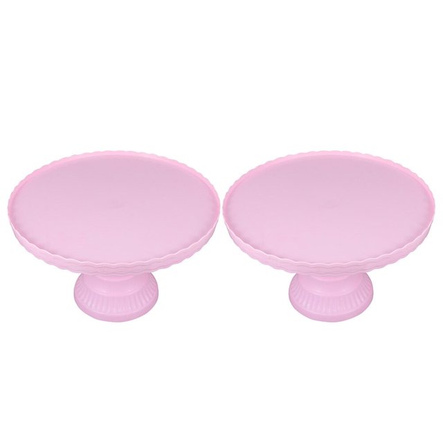 AMERTEER 2pcs Birthday Wedding Party Cake Display Plate Party Cupcake Storage Stand