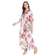 thumbnail image 3 of Robe Kaftan Longue Décontractée Ample à Manches Kimono pour Femmes Grande Taille, Tenue de Villégiature, Robe de Soirée, Fête, Été, Plage, Couvre-Maillot, 3 of 6