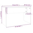 thumbnail image 4 of vidaXL Dressing Stool Black 70x35x45 cm Engineered Wood, 4 of 5