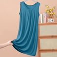 thumbnail image 2 of Diufon Robe de Pyjama pour Femme Été Mince Respirante Sans Manches Col Ras du Cou Chemises de Nuit Décontractées Amples Vêtements de Nuit pour la Maison, 2 of 6