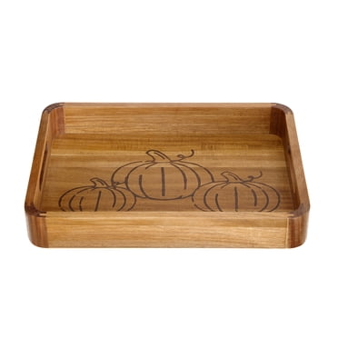 Way to Celebrate Harvest Collection Wood Tray Rectangle