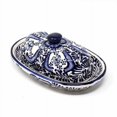 thumbnail image 1 of Encantada Assiette à Beurre en Poterie Faite à la Main à Motif de Fleurs Bleues, 1 of 3