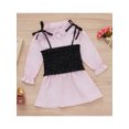 thumbnail image 4 of Xingqing Robe Chemise à Manches Longues pour Bébé Fille + Débardeur à Bretelles Spaghetti Tenues de Printemps Automne, 4 of 9