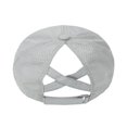 thumbnail image 4 of Women‘s Baseball Cap Breathable Mesh Cross Hollow Design Wide Brim Sun Protection Outdoor Ponytail Hat, 4 of 6