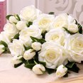thumbnail image 4 of Langgg Artificial Rose Flannel Artificial Flowers Real-like Wedding Home Decor, 4 of 5