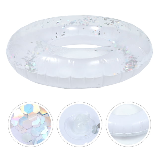 WRITWAA Clear Swimming Ring Pool Party Accessory for Adults Water Safety 1Pcs