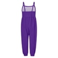 thumbnail image 4 of Girls Overall Sleeveless Jumpsuits Rompers for Girls Spaghetti Strap Overalls with Side Pockets Cute Clothes 4T, 4 of 4