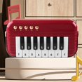 thumbnail image 2 of Children Mini Electronic Piano Keyboard Toy 15 Keys Portable Music Learning Instrument With Light Up Keys For Boys And Girls Age 3-6 Years Old Red Color Plastic Material Red, 2 of 6