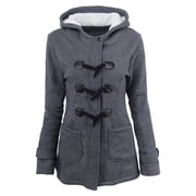 Womens Winter Jacket Womens Winter Warm Coats Sherpa Fleece Lined Outerwear Zip Up Puffer Jacket Thicken Padded Parka with Fur Hood Down Wool Coats for Women
