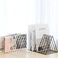 thumbnail image 4 of Iron Book Organizer Storage Shelf Magazines Rack Office Study Newspaper Display Stand Decoration Type 9, 4 of 9