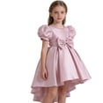 thumbnail image 1 of HXWCHs Robe de Princesse Élégante en Satin Dos Nu Robe de Concours pour Filles Performance sur Scène et Rose 4-5 Ans, 1 of 5