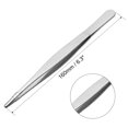 thumbnail image 2 of Unique Bargains 4 Pcs 6.3-Inch Stainless Steel Straight Blunt Tweezers Serrated Tip, 2 of 3