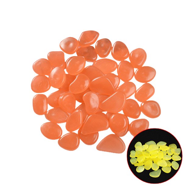 100PCS Lueur Pierres Galets Simulation Pavés Homme Fait Roche Réservoir de Poisson Galets Résine Décorations de Jardinage, 2,2 Cm